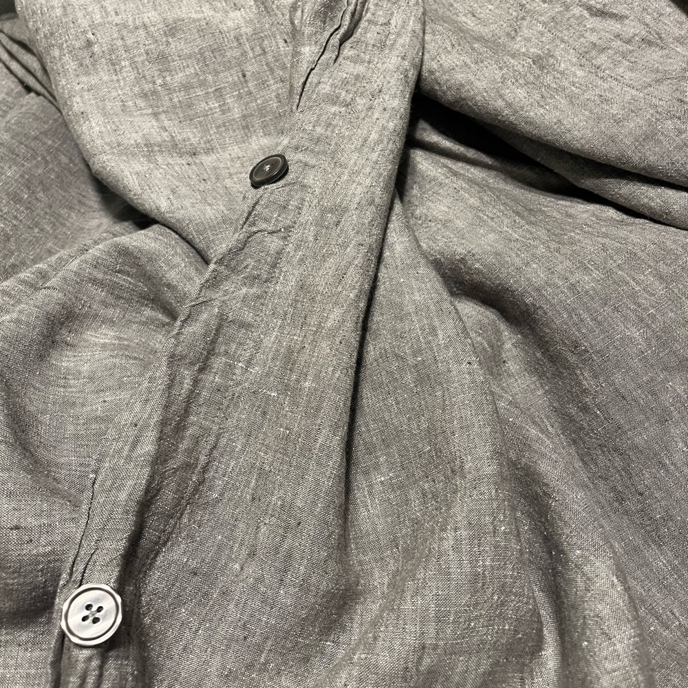 Gently Used Restoration Hardware Linen Duvet Cover - King/Cal King Graphite - Picture 7 of 9